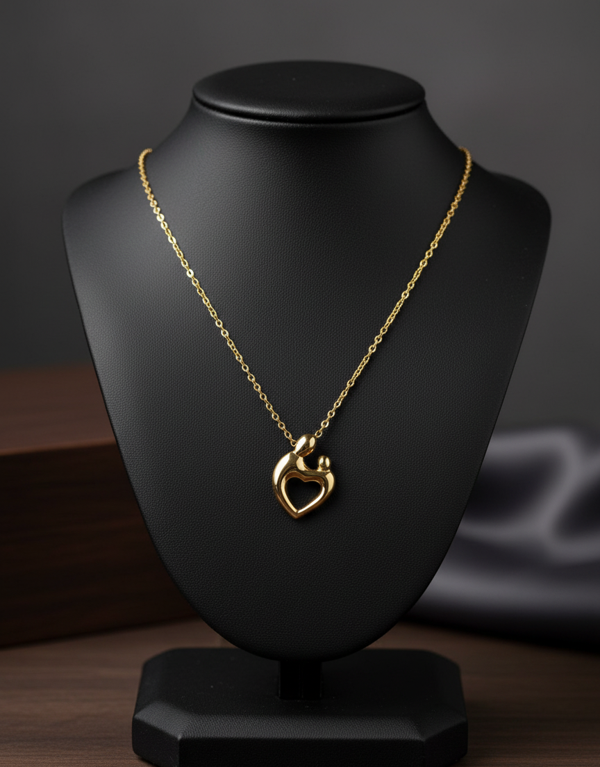 The "Eternal Embrace" Pendant Chain | Mother Daughter Theme