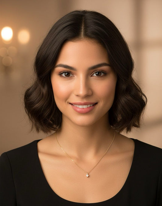 The Aurora Diamond Pendant | 0.20ctw Diamond | 14k Yellow Gold | 0.16gm