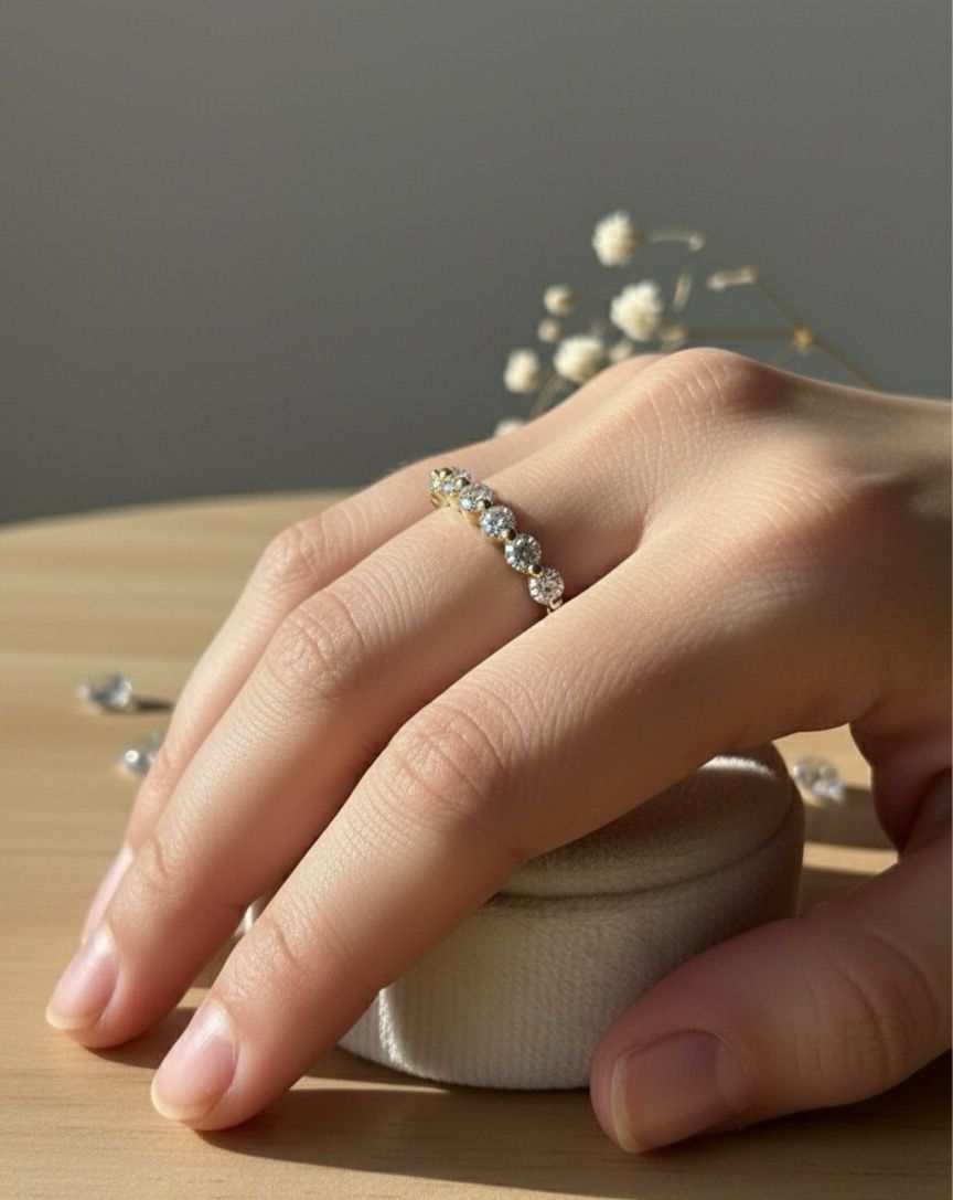 0.70ctw Diamond | IGI certified | Ring Band | 14k Yellow Gold | 3.16gm